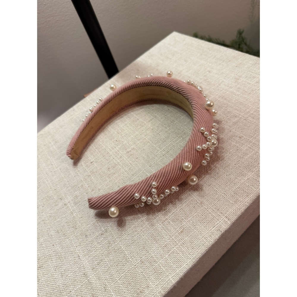 urban outfitters headband girly pearl clusters pink updo summer pretty femme O/S